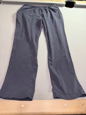L.L.Bean Knit Pants Wide Leg navy Pull On Stretch Cotton M